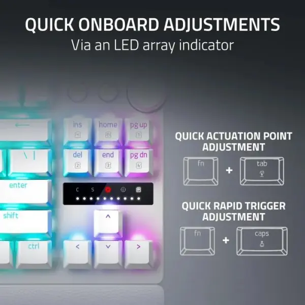 Razer HuntsMan V3 Pro Tenkeyless Analog Optical Esports Keyboard Analog Optical Switches Gen 2 - White image 4