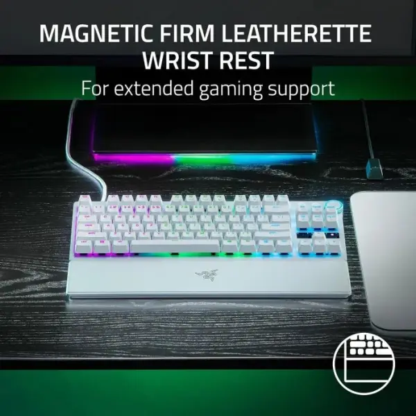 Razer HuntsMan V3 Pro Tenkeyless Analog Optical Esports Keyboard Analog Optical Switches Gen 2 - White image 7