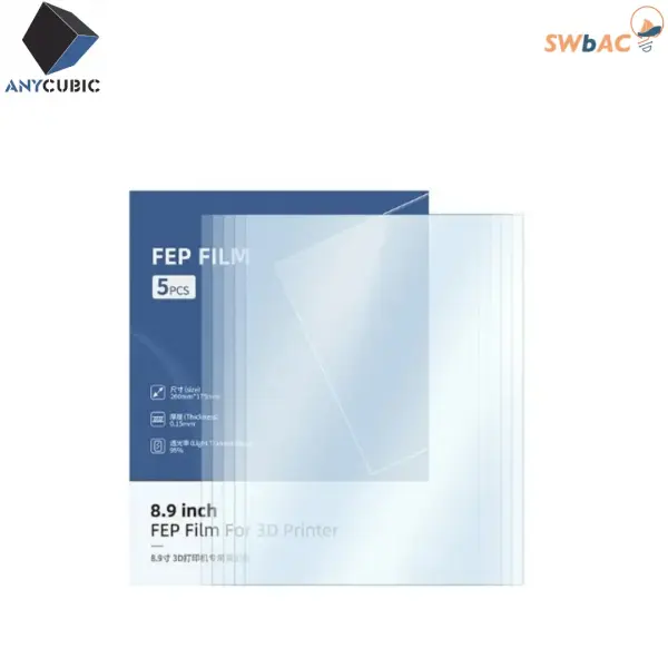 8.9inch FEP Film for Anycubic Mono X2 and Elegoo Mars 4, Mars 5 / Mars 5 Ultra (5PCS) image 0