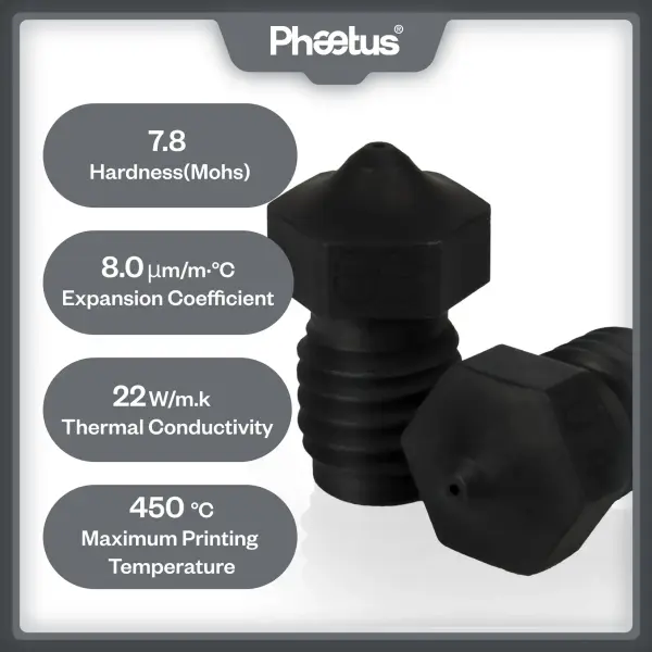 Hardened Steel Nozzle - Phaetus - 1.0mm Hardened Steel image 3