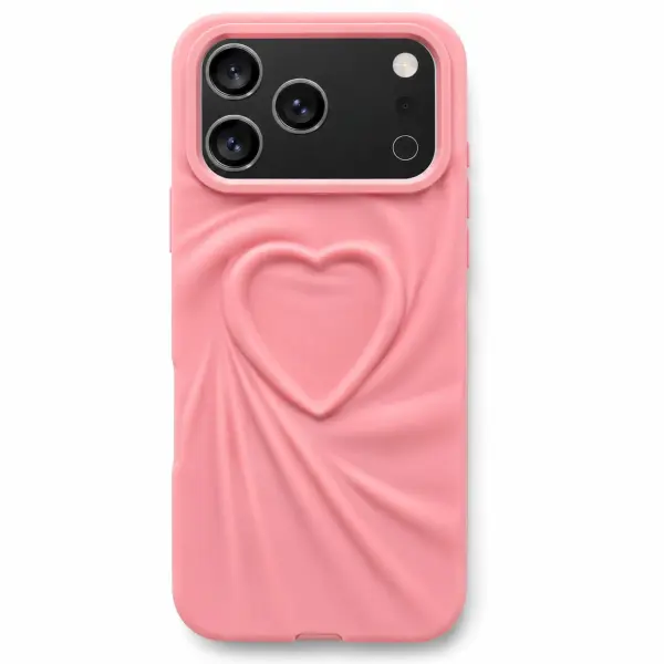 hearts pink silicon iphone 17promax image 0