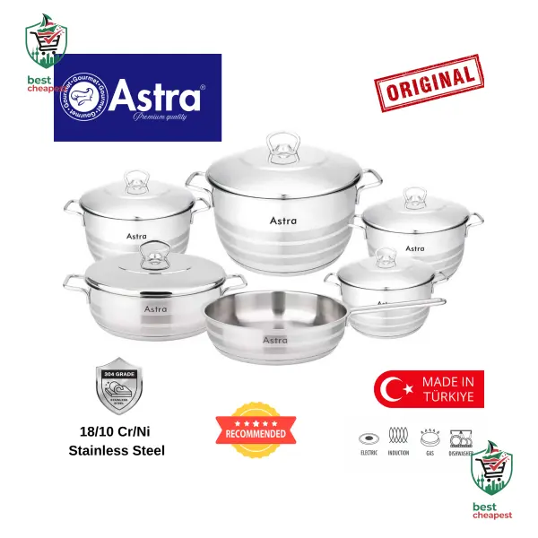 Astra Stainless Steel Cookware Set 11 Pcs image 0
