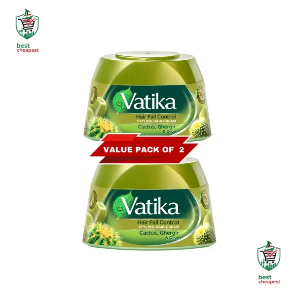 Vatika Hair Cream Hairfall Control Aloe Vera 140ml (Pack of 2) image 0