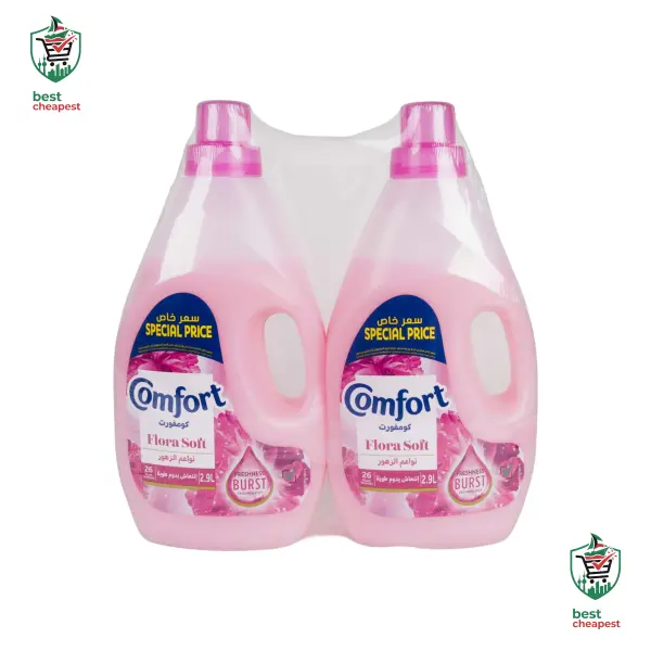 Comfort Fabric Softener Flora Soft Pink 2x2.9ltr Promo image 0