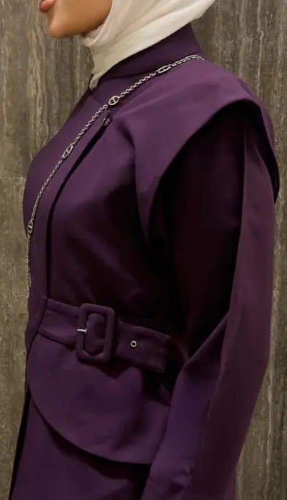 purple abaya perla line image 1
