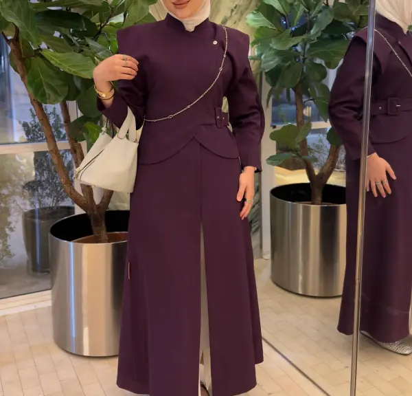 purple abaya perla line image 0