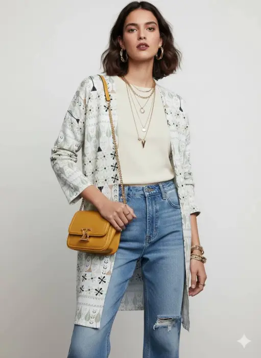Printed Boho cardigan image 1