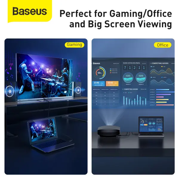كابل اتش دي ام اي بيسوس Baseus High Definition يدعم دقة 4K بطول 3 متر - لون أسود image 5
