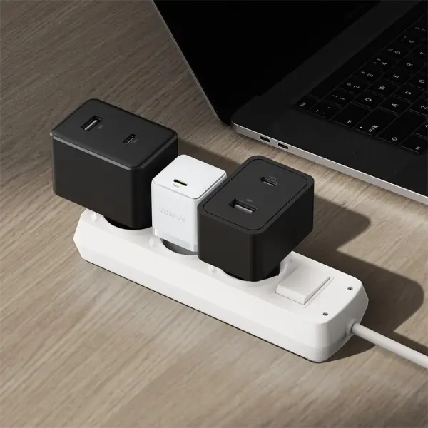 Baseus Palm Fast Charger 1C 20W EU Moon White  (with Baseus Mini White Cable USB-C to USB-C 60W (20V/3A) 1m Moon White) image 3