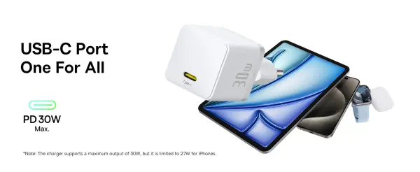 OS-Baseus Palm Fast Charger 1C 30W EU Moon White image 1