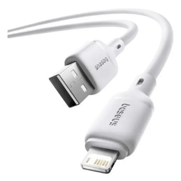 Baseus Silky Series Fast Charging Cable USB to iP 2.4A 2m Moon White image 0