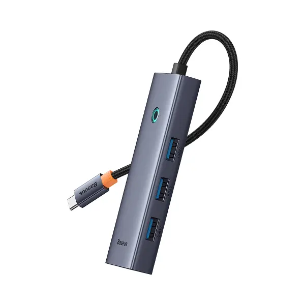 موزع منافذ بيسوس Baseus UltraJoy بـ 5 منافذ من Type-C - لون رمادي (ضمان سنتين) image 3