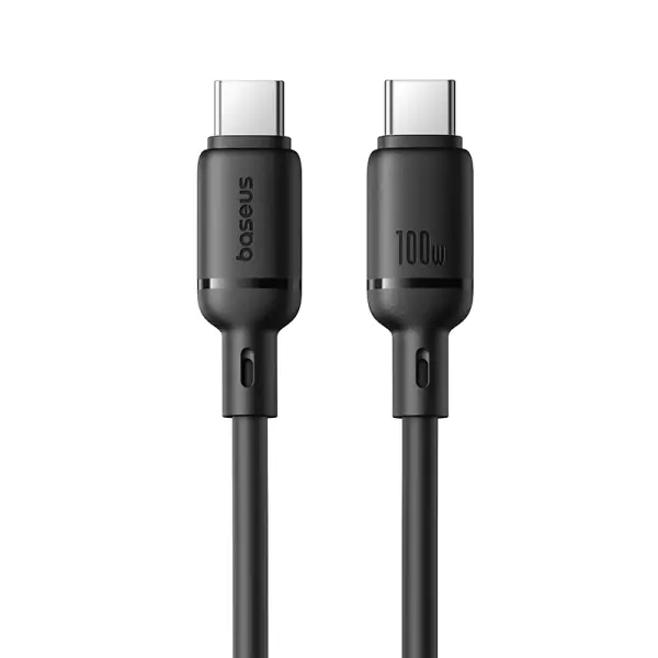 Baseus Silky Series Fast Charging Cable Type-C to Type-C 100W 1m Cluster Black image 1