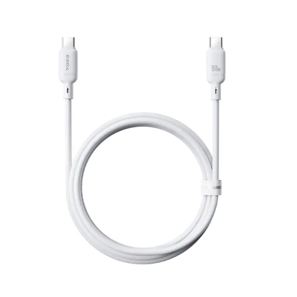 Baseus Silky Series Fast Charging Cable Type-C to Type-C 100W 1m Moon White image 1