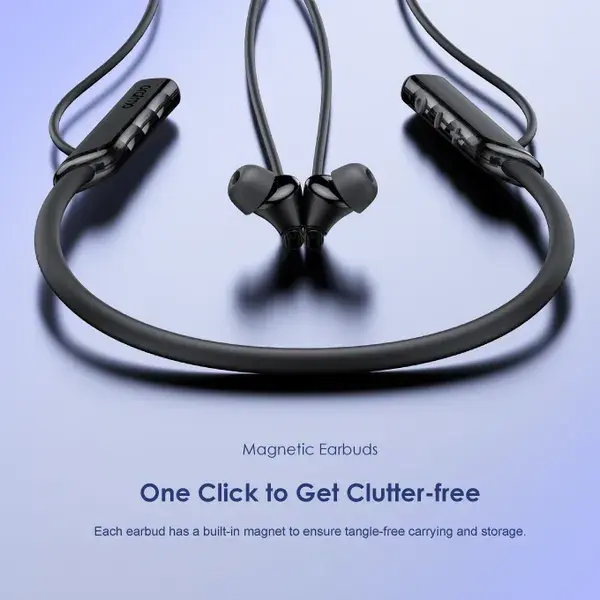 سماعة حول الرقبة لاسلكية أورايمو oraimo Necklace Lite مع تنبيه الاهتزاز للمكالمات (30 ساعة تشغيل) - أسود image 10