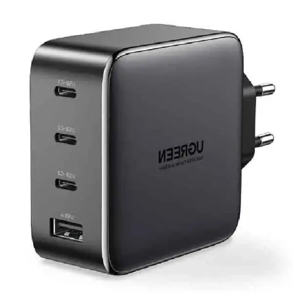 شاحن يوجرين نكسود 100 واط 4 منافذ GaN Fast Charger CD226 - أسود image 1