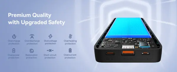 OS-Baseus Airpow Fast Charge Power Bank 20000mAh 20W Cluster Black  Black image 5
