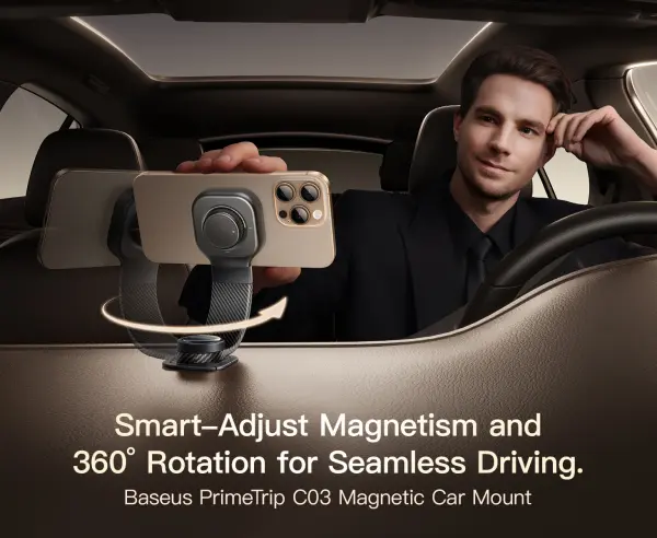 Baseus PrimeTrip C03 Magnetic Car Mount (adjustable Magnetic Suction 15-25N) image 6