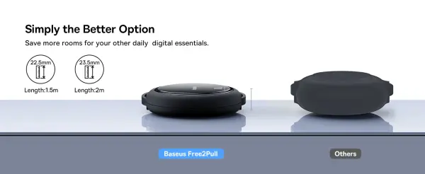 Baseus Free2Pull Mini Retractable Charging Cable USB-C to USB-C 100W 2m Cluster Black image 4