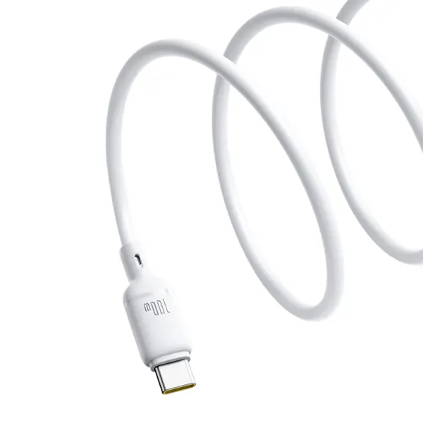 Baseus Silky Series Fast Charging Cable Type-C to Type-C 100W 1m Moon White image 2