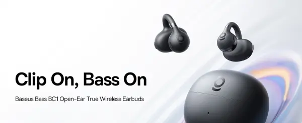 Baseus Bass BC1 Open-Ear True Wireless Earbuds (Clip-on Type) Cluster Black image 13