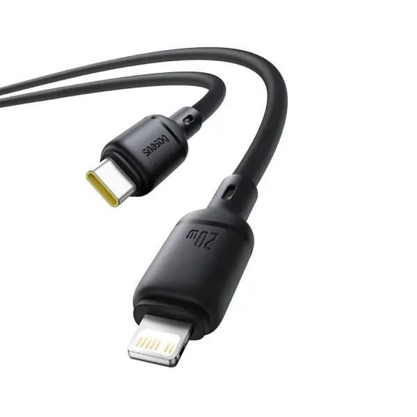 Baseus Silky Series Fast Charging Cable Type-C to iP 20W 2m Cluster Black image 0