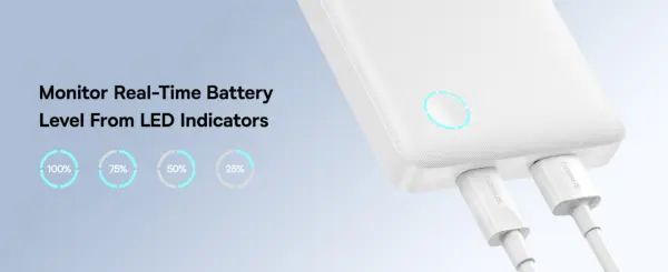 OS-Baseus EnerFill FP11 Power Bank 10000mAh 15W Moon White image 3