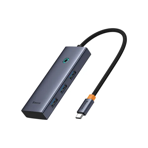 موزع منافذ بيسوس Baseus UltraJoy بـ 5 منافذ من Type-C - لون رمادي (ضمان سنتين) image 1