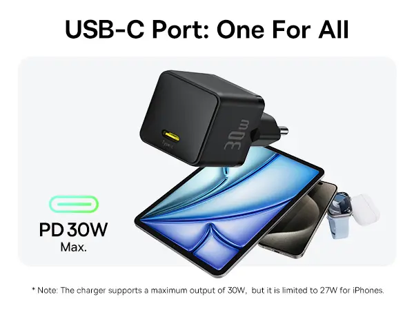 OS-Baseus Palm Fast Charger 1C 30W EU Cluster Black image 4