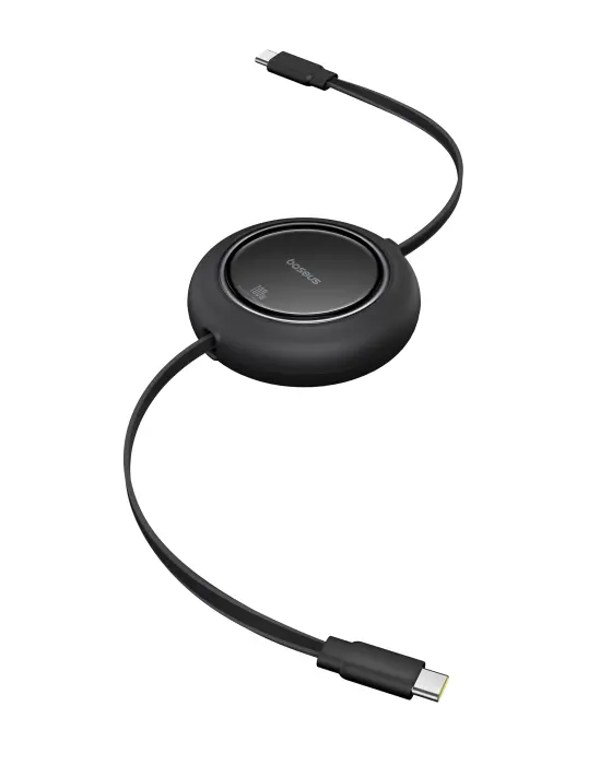 Baseus Free2Pull Mini Retractable Charging Cable USB-C to USB-C 100W 2m Cluster Black image 0