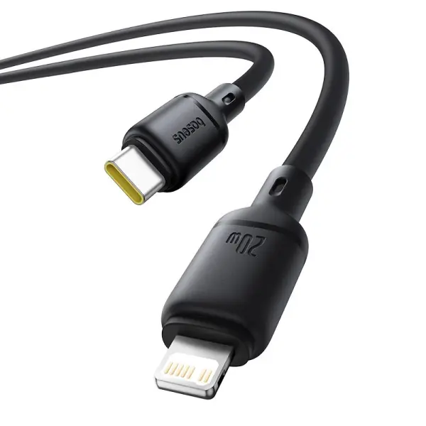 Baseus Silky Series Fast Charging Cable Type-C to iP 20W 1m Cluster Black image 0
