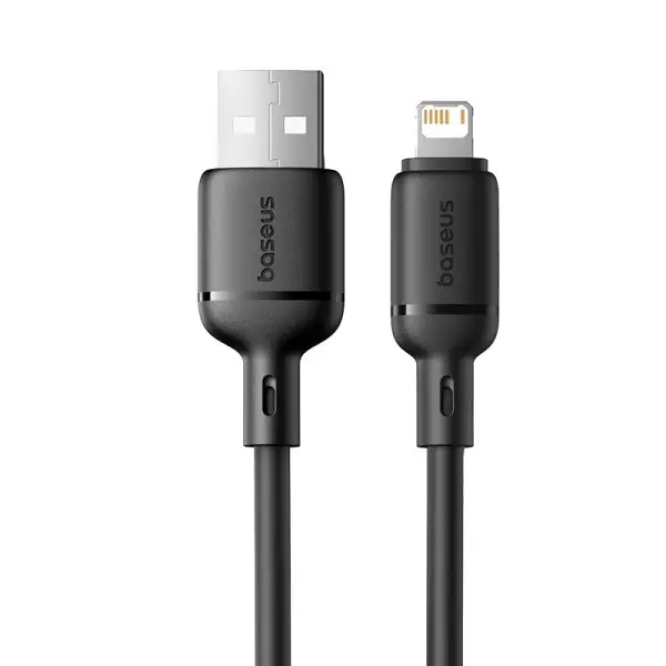 Baseus Silky Series Fast Charging Cable USB to iP 2.4A 1m Cluster Black image 1