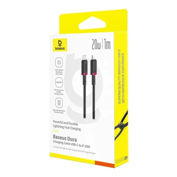 Baseus Dura Series Fast Charging Cable Type-C to iP 20W 1m Gold+Black image 4