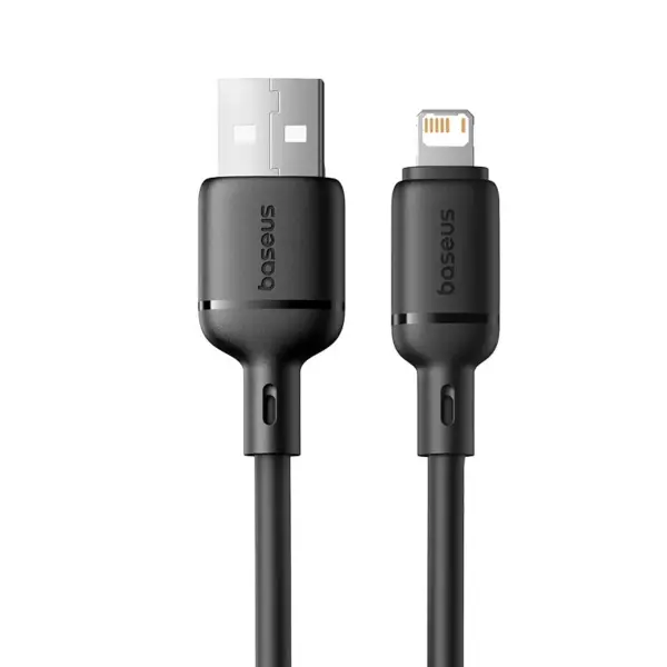 Baseus Silky Series Fast Charging Cable USB to iP 2.4A 2m Cluster Black image 1