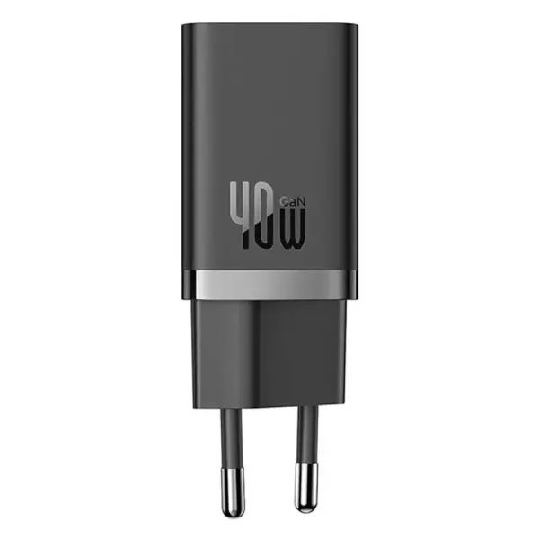 شاحن سريع بيسوس Baseus GaN5 Pro بقوة 40 واط منفذين Type-C - لون أسود image 1