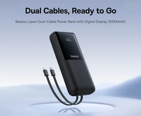 OS-Baseus Lipow Dual-Cable Power Bank  image 2
