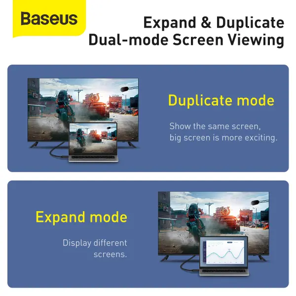 كابل اتش دي ام اي بيسوس Baseus High Definition يدعم دقة 4K بطول 3 متر - لون أسود image 6