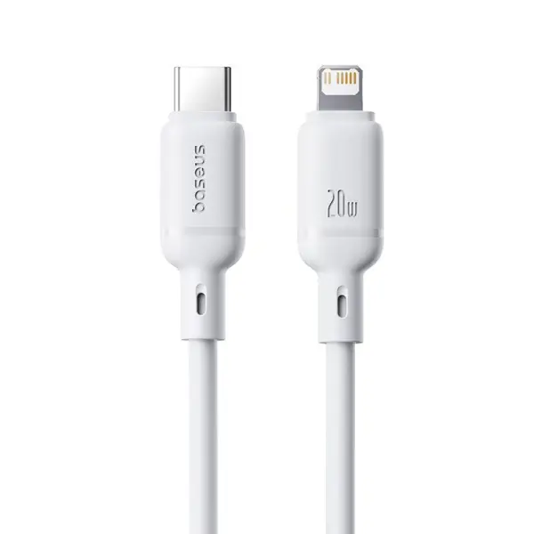 Baseus Silky Series Fast Charging Cable Type-C to iP 20W 1m Moon White image 1