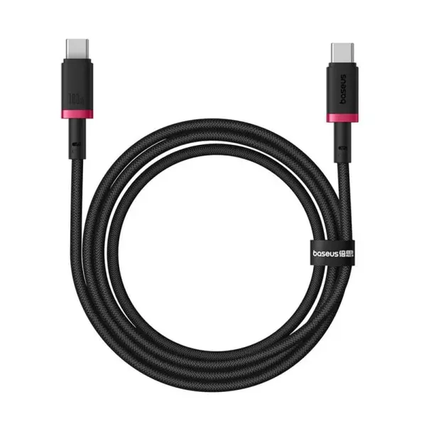 Baseus Dura Series Fast Charging Cable Type-C to Type-C 100W 1m Red+Black image 1