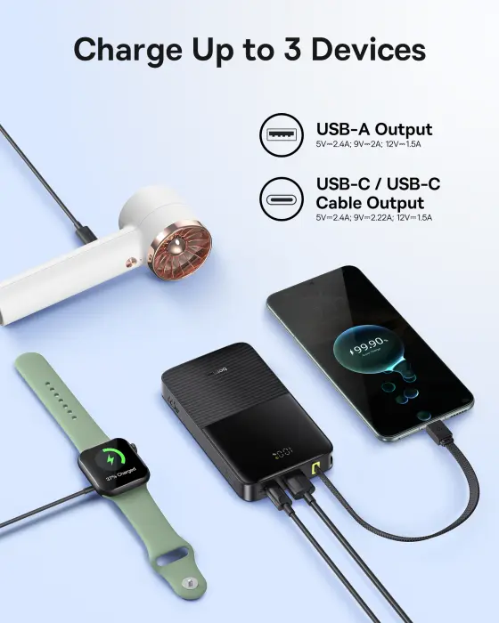 OS-Baseus EnerFill FC51 Bipow2 Pro Digital Display Power Bank  image 3