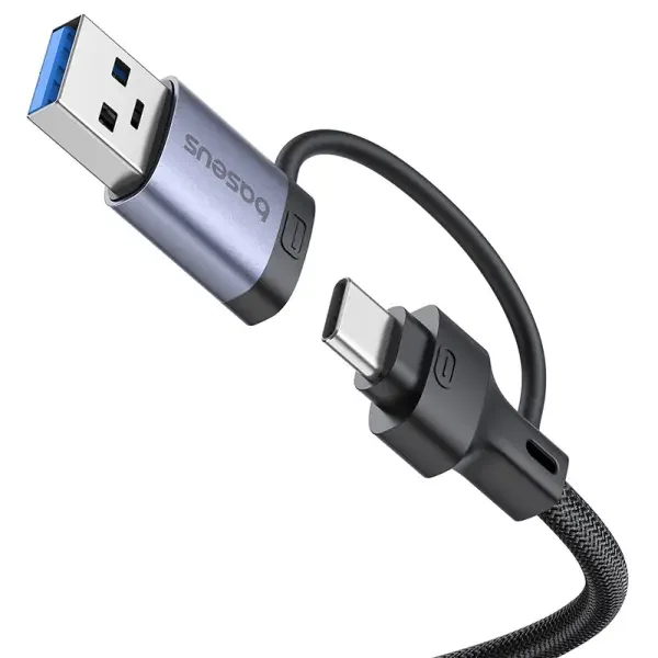 موزع منافذ بيسوس Baseus UltraJoy AIR بـ 4 منافذ USB 3.0 مداخل USB-A و Type-C - لون رمادي (ضمان سنتين) image 3