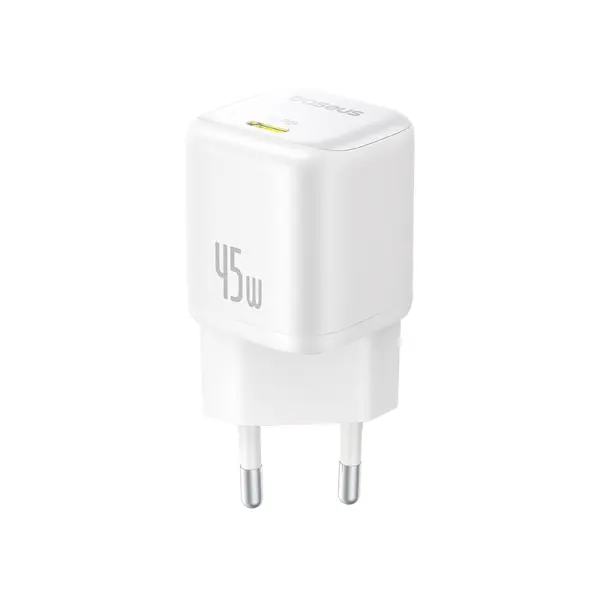OS-Baseus PicoGo GaN Fast Charger 1C 45W EU Moon White image 0