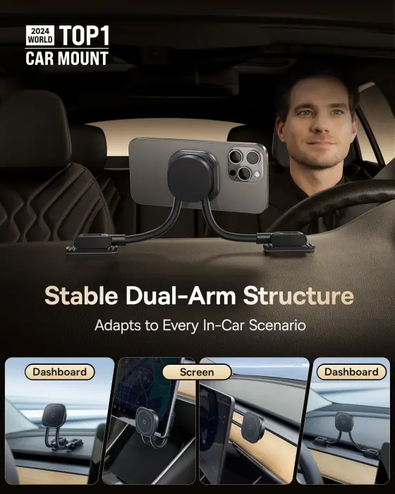 Baseus PrimeTrip C03s Magnetic Car Mount(Versatile Dual-Arm Styling) image 4