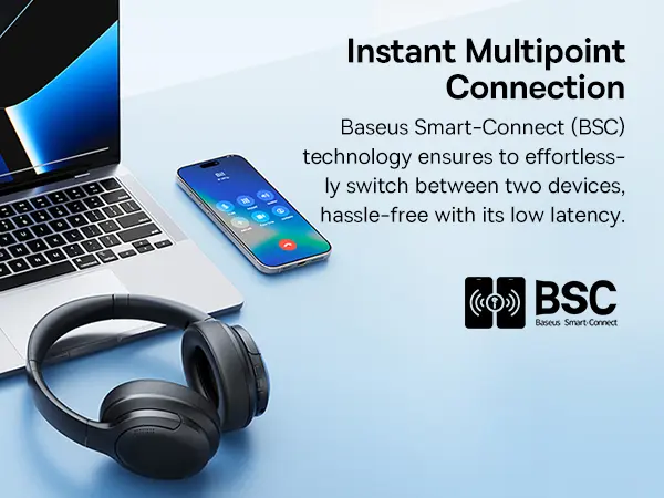 OS-Baseus Bass BH1 Lite Wireless Headphones Cosmic Black image 7