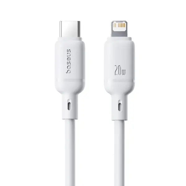 Baseus Silky Series Fast Charging Cable Type-C to iP 20W 2m Moon White image 0