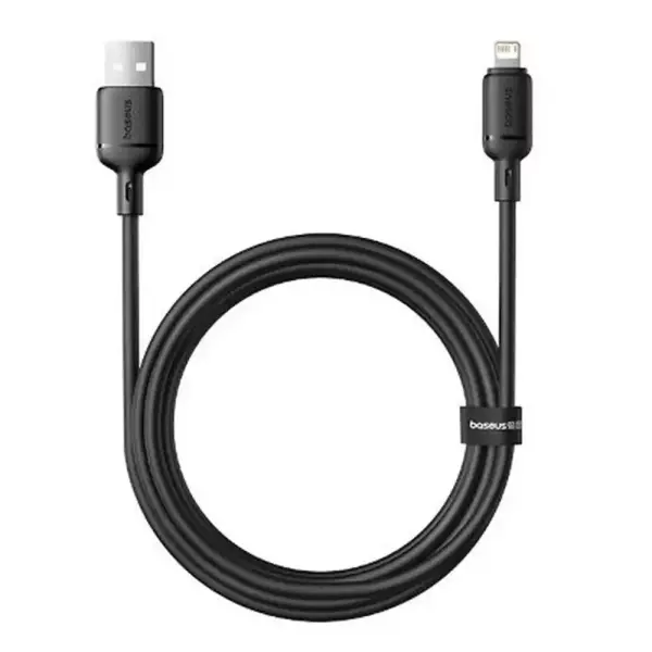 Baseus Silky Series Fast Charging Cable USB to iP 2.4A 2m Cluster Black image 2