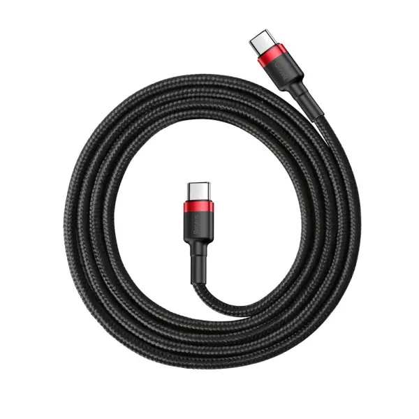 كابل بايسوس Cafule USB لتايب-سي 3 أمبير 2 متر أحمر image 1