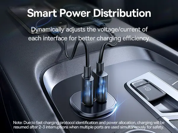 Baseus GoTrip Car Charger C+C 30W Cosmic Black image 3