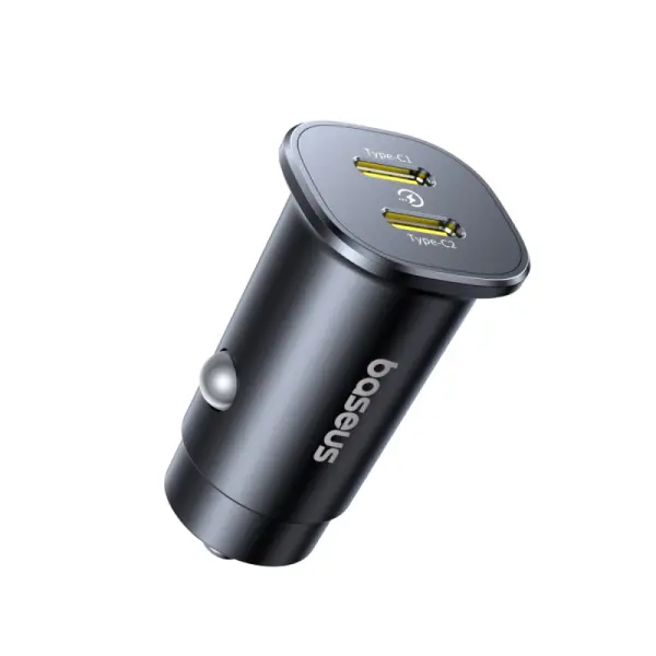 Baseus GoTrip Car Charger C+C 30W Cosmic Black image 0
