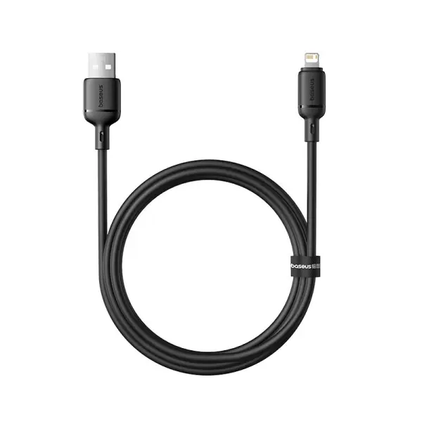 Baseus Silky Series Fast Charging Cable USB to iP 2.4A 1m Cluster Black image 3
